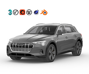 Audi E-Tron 2020 LOW POLY