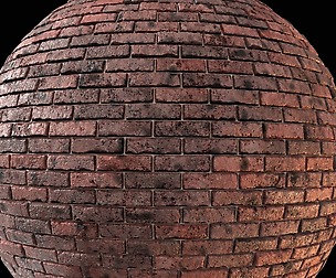 Red Grunge Brick Wall-PBR-01