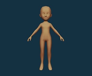 Girl Basemesh - Rigged