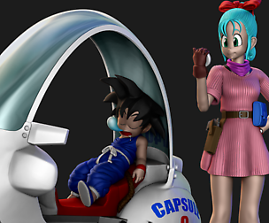 Goku and Bulma - Dragonball