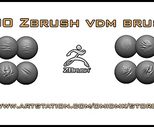 100 VDM Brushes Wrinkle Brushes + Video Tutorials