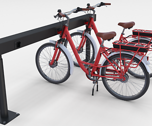 Electric City Bicycle and Station Red