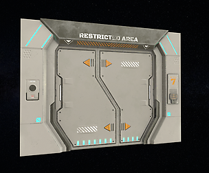 Sci-Fi Door Version 2 - Low Poly