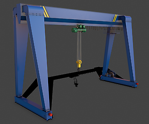 PBR Single Girder Gantry Crane V2 - Blue
