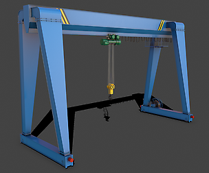 PBR Single Girder Gantry Crane V2 - Blue Light