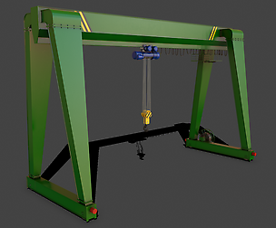 PBR Single Girder Gantry Crane V2 - Green