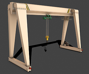 PBR Single Girder Gantry Crane V2 - White
