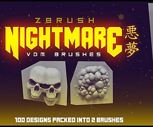 Nightmare VDM Brushes: Zbrush Horror Brushes