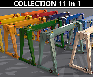 PBR Single Girder Crane V2 - Multi color Pack