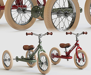 Trybike Tricycle Et Draisienne Acier 2-en-1 Vintag