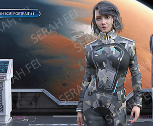 Serah Fei - Scifi - CGI portrait #1