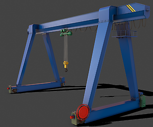PBR Single Girder Gantry Crane V1 - BLUE