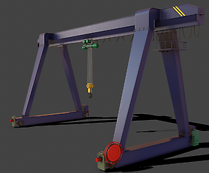 PBR Single Girder Gantry Crane V1 - BLUE DARK