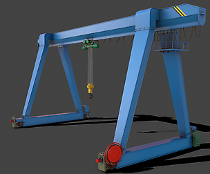 PBR Single Girder Gantry Crane V1 - BLUE LIGHT