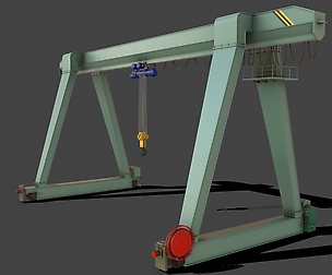 PBR Single Girder Gantry Crane V1 - GREEN LIGHT