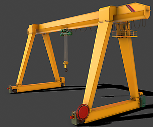 PBR Single Girder Gantry Crane V1 - YELLOW