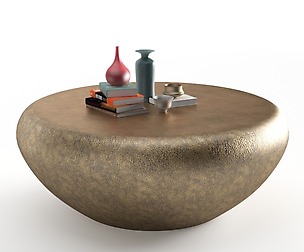 Goa Cocktail Table Antique Brass