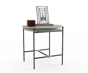 West Elm Finian Concrete and Iron End Table