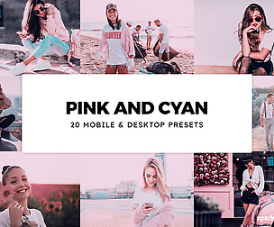 20 Pink and Cyan Lightroom Presets and LUTs