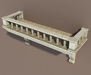 Balkony Low poly 3d Model LODs