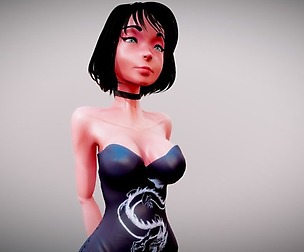 3D Model Rigged woman