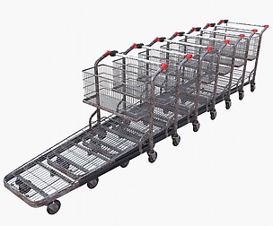 Shopping cart weathered stack v1