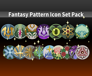 Fantasy Pattern Icon Set Pack