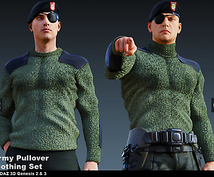 Army Pullover for DAZ 3D G2 & G3