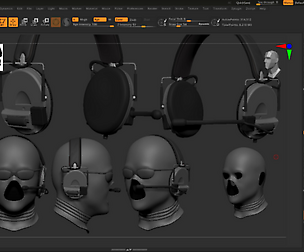 Tactical mask with headset and goggles