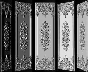 Doors 3D models for CNC in stl