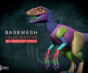 Blockout Velociraptor