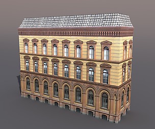 Apartment house #41 Low Poly 3d Model
