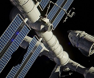 Docking spaceship animation