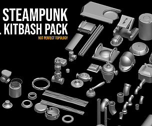 100+ Steampunk small Kitbash pack Vol_2