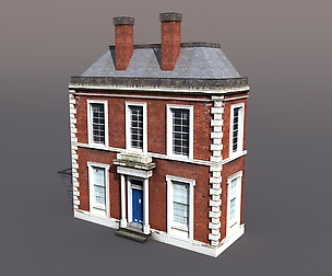 Apartment house #42 Low Poly 3d Model