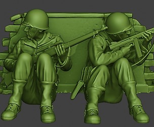 American soldiers ww2 Cover Down A10