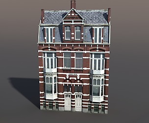 Apartment house #45 Low Poly 3d Model