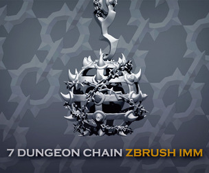⛓️ DUNGEON Chain IMM ZBRUSH {with uvs}(Blender)⛓️
