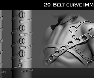👖➰ 20 BELT IMM Curve ZBRUSH Brushes