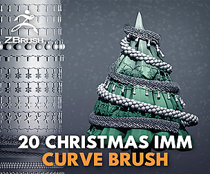 ☃️❄️ 20 CHRISTMAS IMM Curve ZBRUSH Brushes