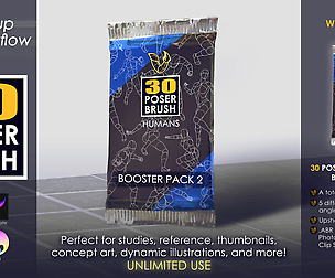 30 POSER BRUSH - Humans Booster Pack 2