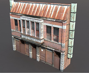 Derelict House Low Poly