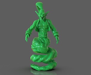 Djinn Genie Sculpture 3D Print + Timelapse