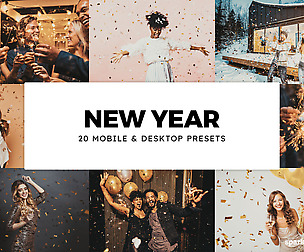 20 New Year Lightroom Presets and LUTs
