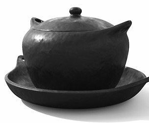 Black Clay Soup Pot