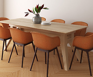 Dining A - Leather and Timber