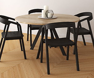 Dining C - Black on Brown