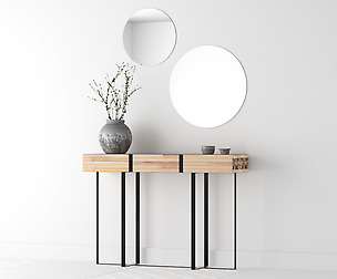 Entry Table D - Vase and Mirrors