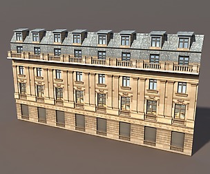 Apartment House #68 Low Poly 3d Model