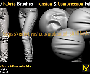 40 Fabric Brushes - Tension & Compression Folds